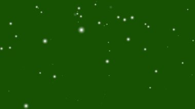 Kar yağışı örtüsü, kar beyazı parçacığı düşüyor kış etkisi krom anahtar yeşil zemin üzerinde 4k animasyon