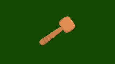 Canlandırılmış çekiç, yargıç emri, tokmak, karar verme, yeşil ekran arka planında 4k animasyon