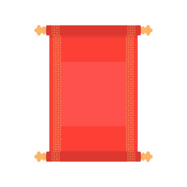 Kraliyet parşömeni, parşömen kağıdı, çizgi film stili illüstrasyonunda boş antika harf.