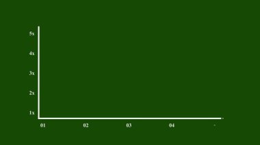Roket uçuşu, çoklu kar 2x büyüme çubuğu grafiği, yeşil ekran arka planında bilgi grafiği grafik animasyonu, 4k görüntü