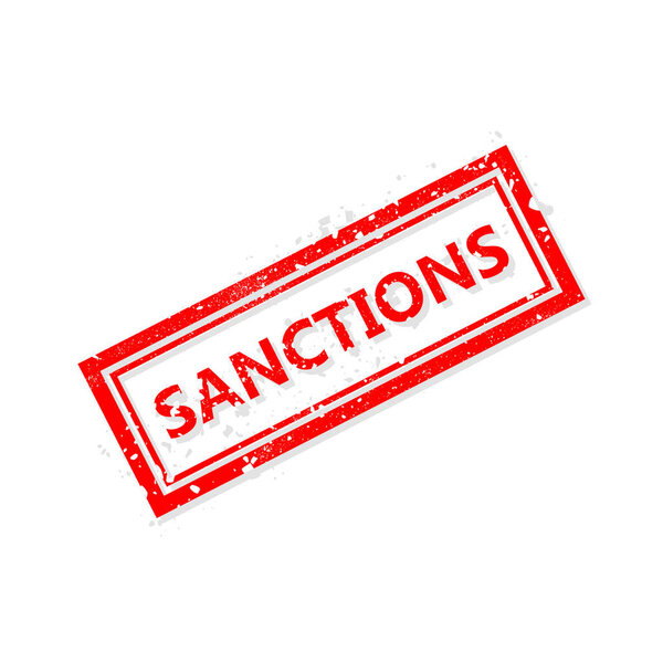 Текстовая векторная иллюстрация санкций