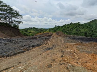 atmosphere of coal mining in East Kalimantan, Indonesia