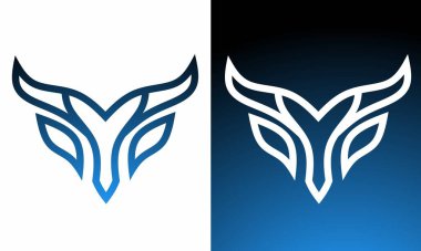 Şablon logo tasarım çizelgesinin çizim vektör grafikleri soyut boğa kafası