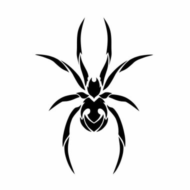 Tasarım kabile sanatının çizim vektörü soyut örümcek