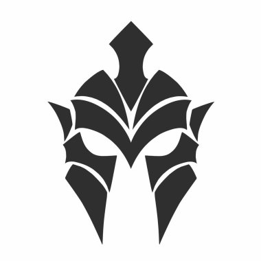 Tasarım kabilesi gladyatör kaskının çizim vektörü çizimi