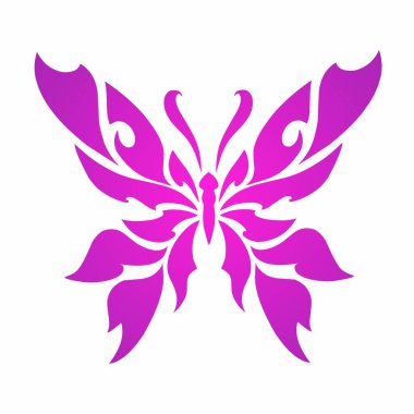 Kelebek dövmesinin çizim vektörü çizimi