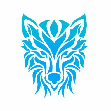 Kabile sanat tasarımı Buz Kurdu başlığının çizim vektör grafikleri