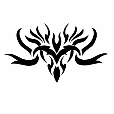 Dövmeler için kabile sanatı tasarım elementlerinin çizim vektörü