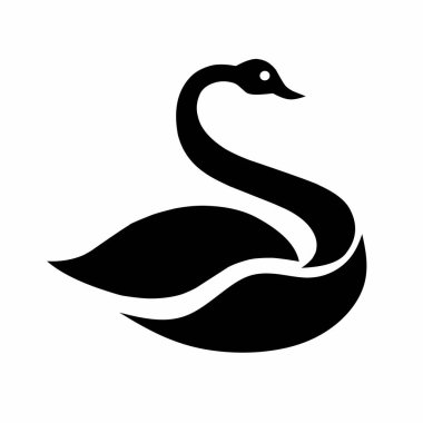 Kuğu kabilesi sanat tasarımı sembolü grafik vektör çizimi