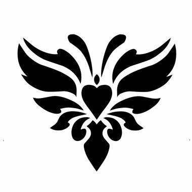 Clipart Design Tribal Art Love 'ın illüstrasyon vektörü