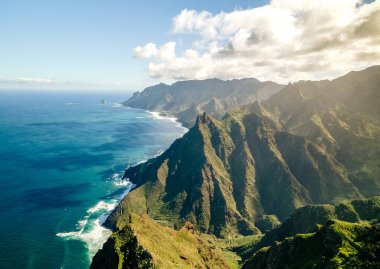 Aerial landscape of Anaga Rural Park, Tenerife