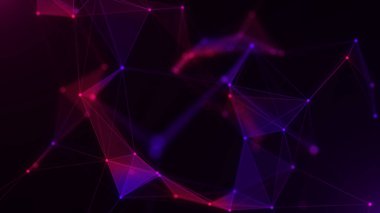 Global network connections. Abstract neural networks in cyberspace. Futuristic grid artificial intelligence. Technology virtual cyber dynamic. 3D rendering.