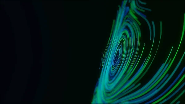 動きのドットでカラフルな波を光る 要約デジタル背景 概念接続ビッグデータ 未来的な技術の背景 3Dレンダリング — ストック写真