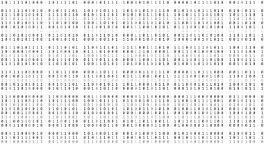 Teknoloji matrisi geçmişi. Düşen beyaz sayılarla siber güvenlik ekranda. Vektör yeşil ikili kod. Dijital sistem. Veri deşifre ediliyor. Hacklenmiş konsept.