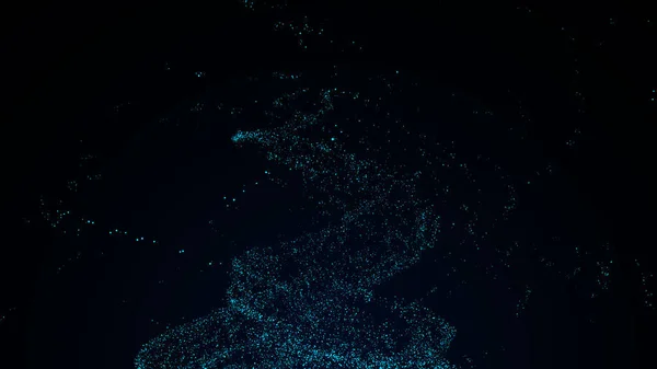 Tourbillon Avec Des Particules Bleu Chaos Vortex Eau Abstrait Vectoriel — Image vectorielle