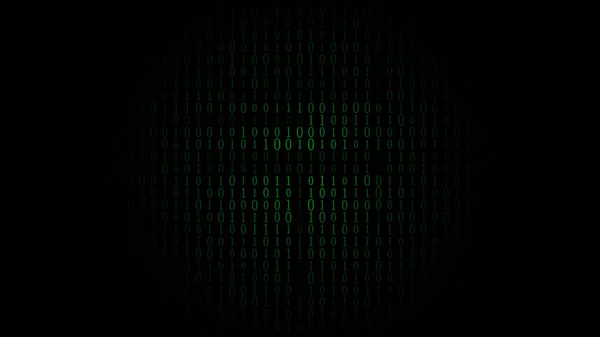 Teknoloji Matrisi Geçmişi Siber Güvenlik Düşen Yeşil Numaralar Ekranda Vektör — Stok Vektör