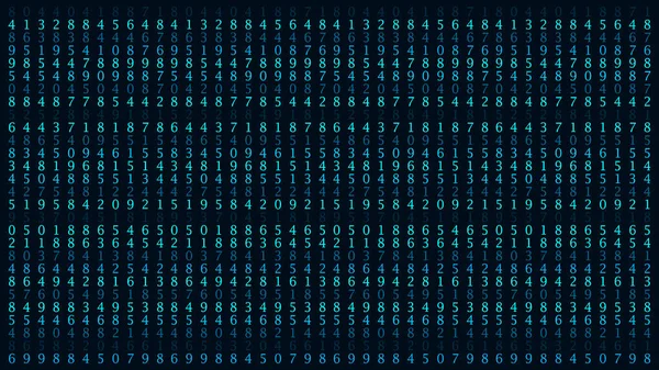 Technologie Matrix Achtergrond Cybersecurity Met Dalende Blauwe Cijfers Het Scherm — Stockvector