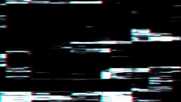 亮丽的色彩背景 具有噪声效果的抽象屏幕 失败的电视和监视器 技术问题计算机 数字黑客 警告错误丢失连接 断开连接 3D渲染 — 图库视频影像