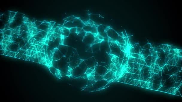 Abstract Blue Sci Sfeer Met Wereldwijde Netwerkverbindingen Futuristische Illustratie Technologische — Stockvideo