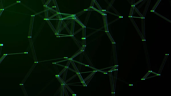 具有故障效应的全球网络连接 网络空间中的矢量神经网络 未来网格人工智能 技术虚拟网络动态 — 图库矢量图片