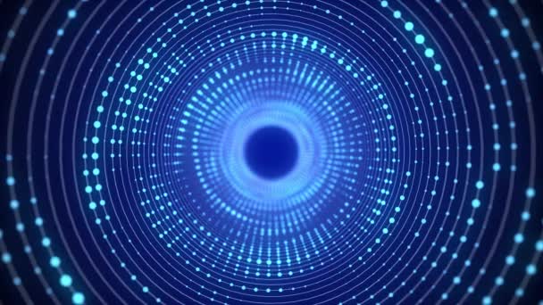 Cyberfuturystyczny Tunel Prędkości Sci Koloruje Tunel Abstrakcyjny Portal Liniami Połączeniowymi — Wideo stockowe