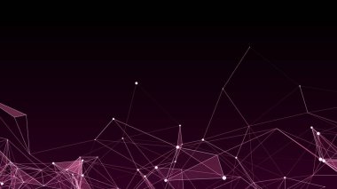 Global ağ bağlantıları. Siber uzayda soyut vektör sinirsel ağları. Geleceğin yapay zekası. Teknoloji sanal siber dinamiği.