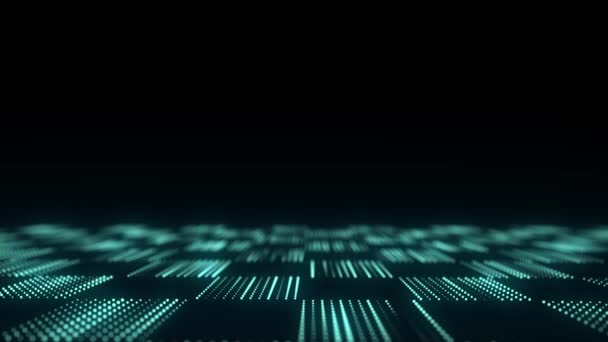 Ciberespacio Digital Abstracto Con Onda Movimiento Base Datos Seguridad Cibernética — Vídeo de stock