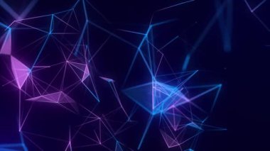 Global network connections. Abstract neural networks in cyberspace. Futuristic grid artificial intelligence. Technology virtual cyber dynamic. 3D rendering.