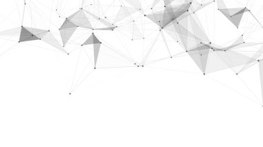 Global ağ bağlantıları. Siber uzayda soyut vektör sinirsel ağları. Geleceğin yapay zekası. Teknoloji sanal siber dinamiği.