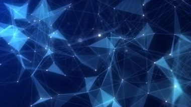 Global network connections. Abstract neural networks in cyberspace. Futuristic grid artificial intelligence. Technology virtual cyber dynamic. 3D rendering.