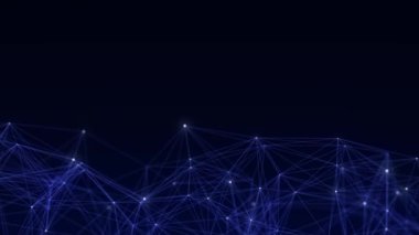 Global network connections. Abstract neural networks in cyberspace. Futuristic grid artificial intelligence. Technology virtual cyber dynamic. 3D rendering.