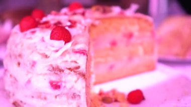 Slicing a piece of a cake