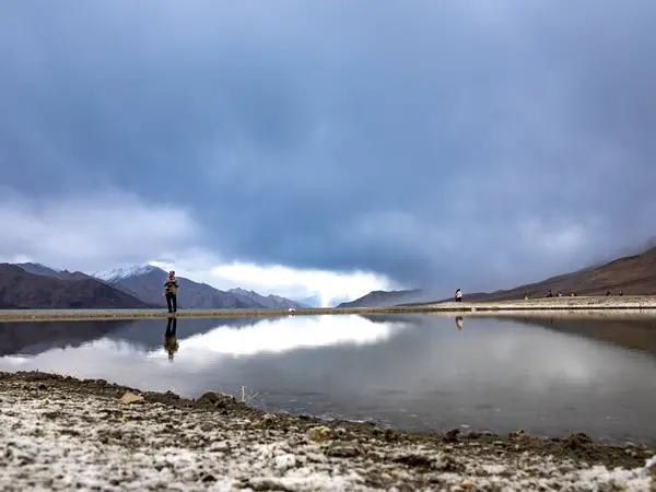 Schöne Landschaft Des Pangong Sees Himalaya Der Indien Und China — Stockfoto