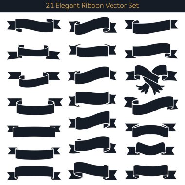 21 Zarif Kurdele Vektör Kümesi