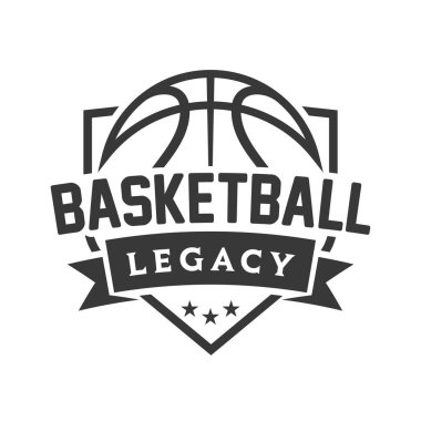 Basketbol Mirası Kurdelesi ve Spor Tasarımı için Top Grafiği