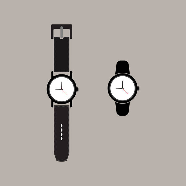 Classic Analog Men's Wrist Watch vector icon