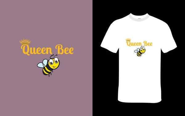 Queen Bee sevimli ve eğlenceli tişört tasarımı