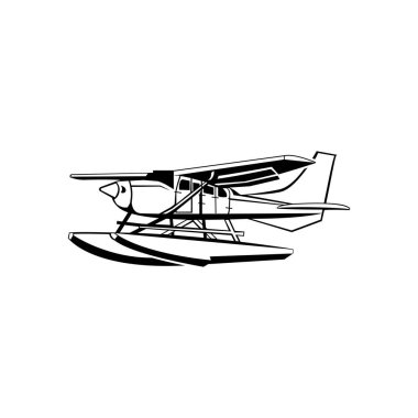 Ayrıntılı Cessna 185 Uçak Tasarımı İllüstrasyonu