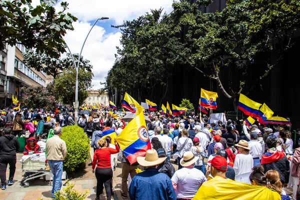 Bogota Kolumbien September 2022 Friedliche Protestmärsche Bogota Kolumbien Gegen Die — Stockfoto