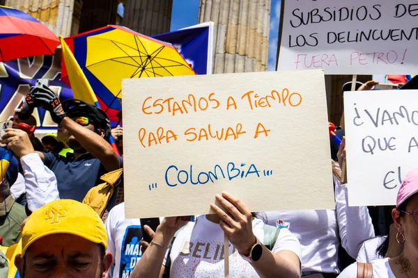Bogota Colombia Septiembre 2022 Marchas Pacíficas Protesta Bogotá Colombia Contra — Foto de Stock