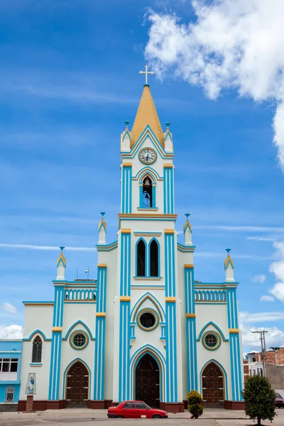 Iglesia Inmaculada Concepción Ubicada Plaza Clara Tocarruncho Municipio Combita Región — Foto de Stock