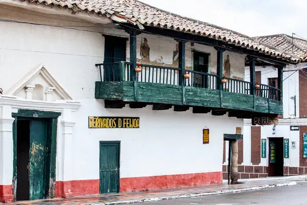 Tibasosa Boyaca Kolumbia Sierpnia 2023 Widok Piękne Zabytkowe Domy Małego — Zdjęcie stockowe