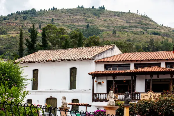 Tibasosa Boyaca Colombia Agosto 2023 Vista Las Hermosas Montañas Casas —  Fotos de Stock