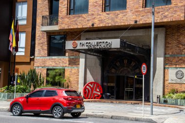 Bogota, Kolombiya - 23 Ekim 2023. Bogota Andino Royal Oteli Bogota şehrinin kuzey tarafındaki 85. Cadde 'de yer alıyor..