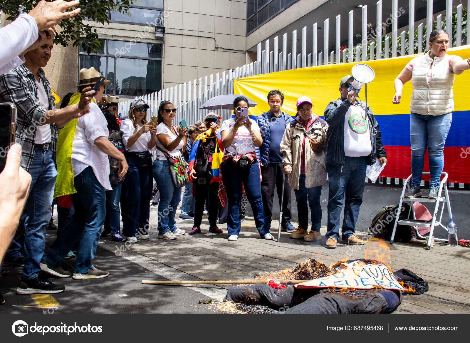 Bogota Colombia 14Th November 2023 Citizen Protest Front Ministry