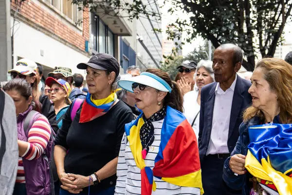 stock image Bogota, Colombia - 14th November 2023. Citizen protest in front of the Ministry of Health against the Health Reform proposed by the Government of Gustavo Petro in Bogota.