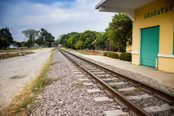 Stasiun Kereta Aracataca Yang Terkenal Salah Satu Latar Sastra Gabriel Stok Gambar