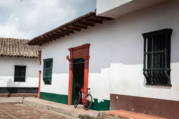 Widok Piękne Ulice Heritage Town Guaduas Znajduje Się Departamencie Cundinamarca — Zdjęcie stockowe