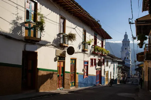 Widok Piękne Dziedzictwo Miasta Salamina Znajduje Się Departamencie Caldas Kolumbii — Zdjęcie stockowe