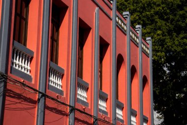 Kolombiya 'nın Caldas departmanındaki Salamina güzel miras kasabasının belediye başkanlığı binası..